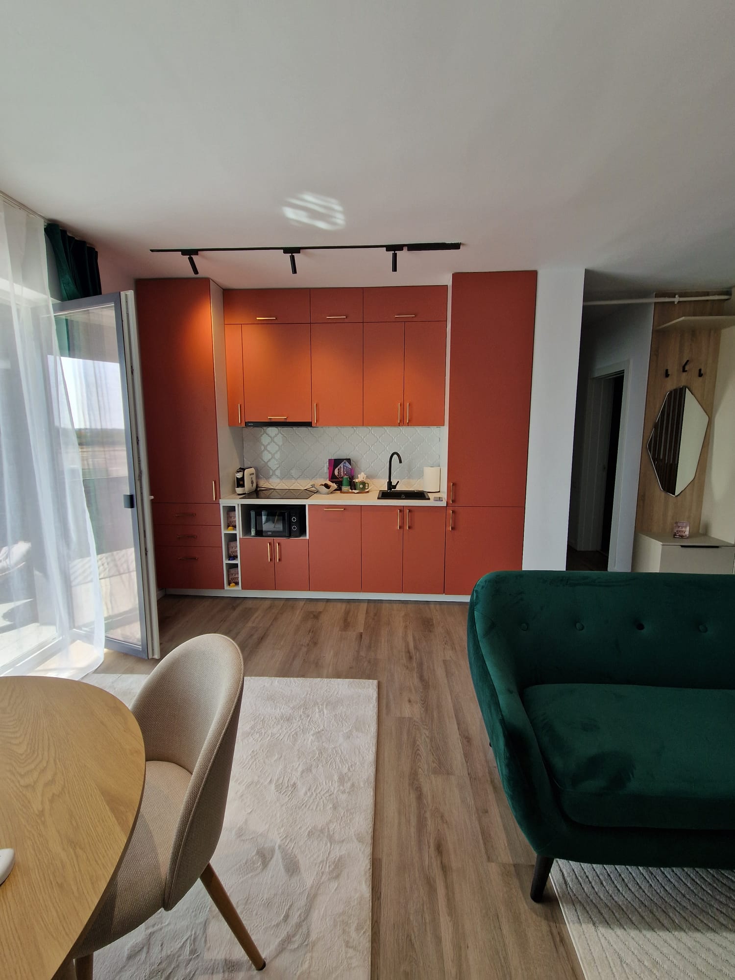 3D visualization of a modern bright kitchen