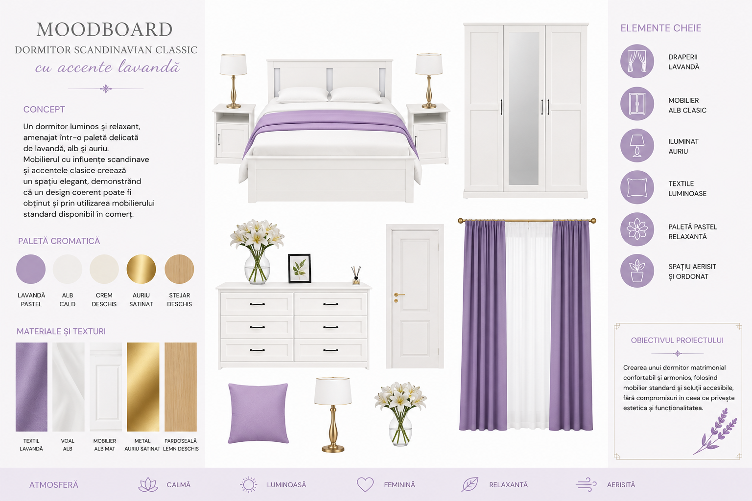 Moodboard 1 — Dormitor matrimonial - scandinavian