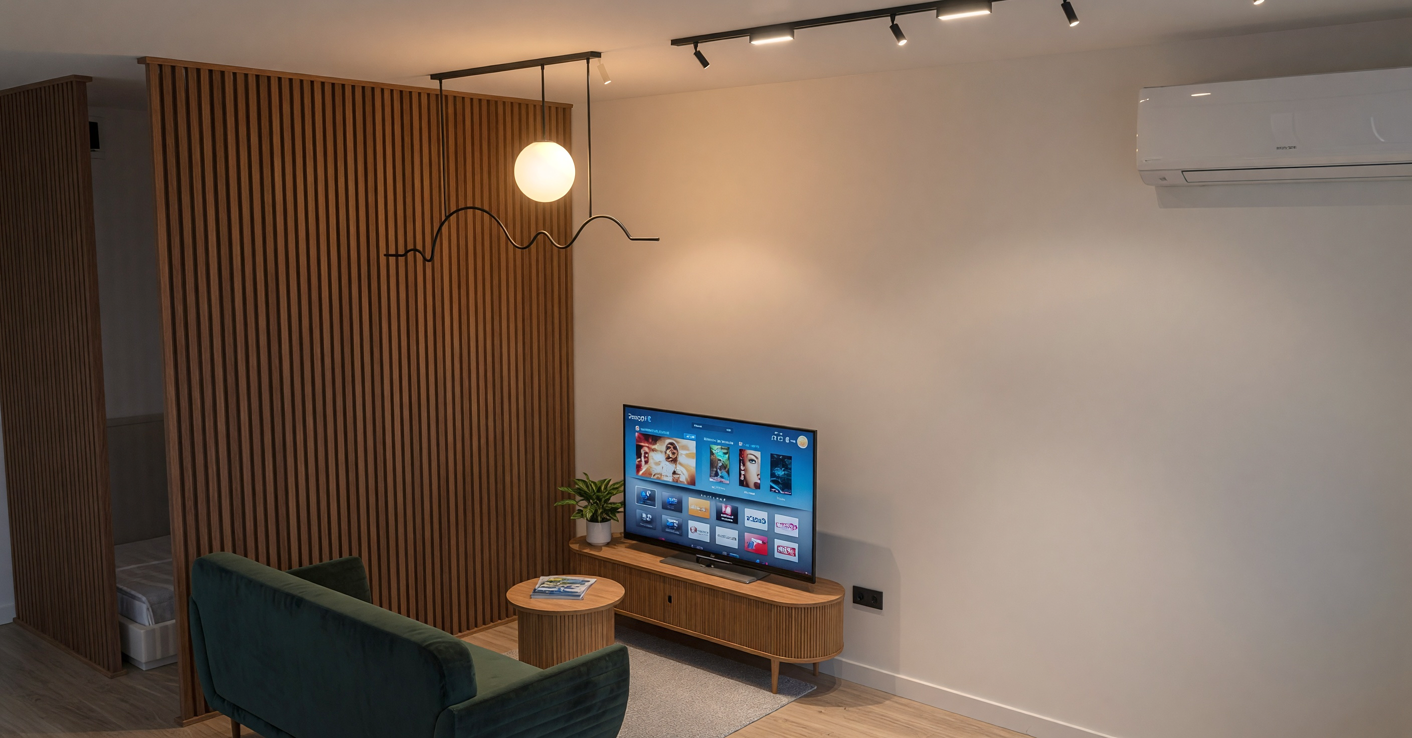 Open space — Open-Plan Apartment with a Sleeping Nook