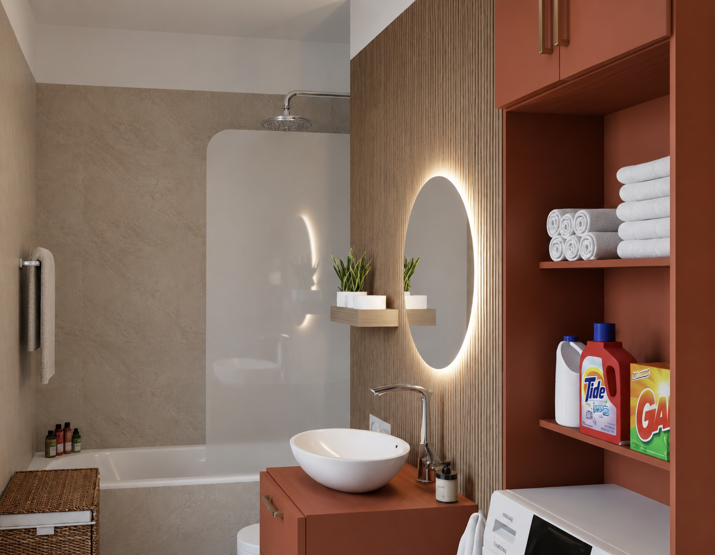 Bathroom — Open-Plan Apartment with a Sleeping Nook