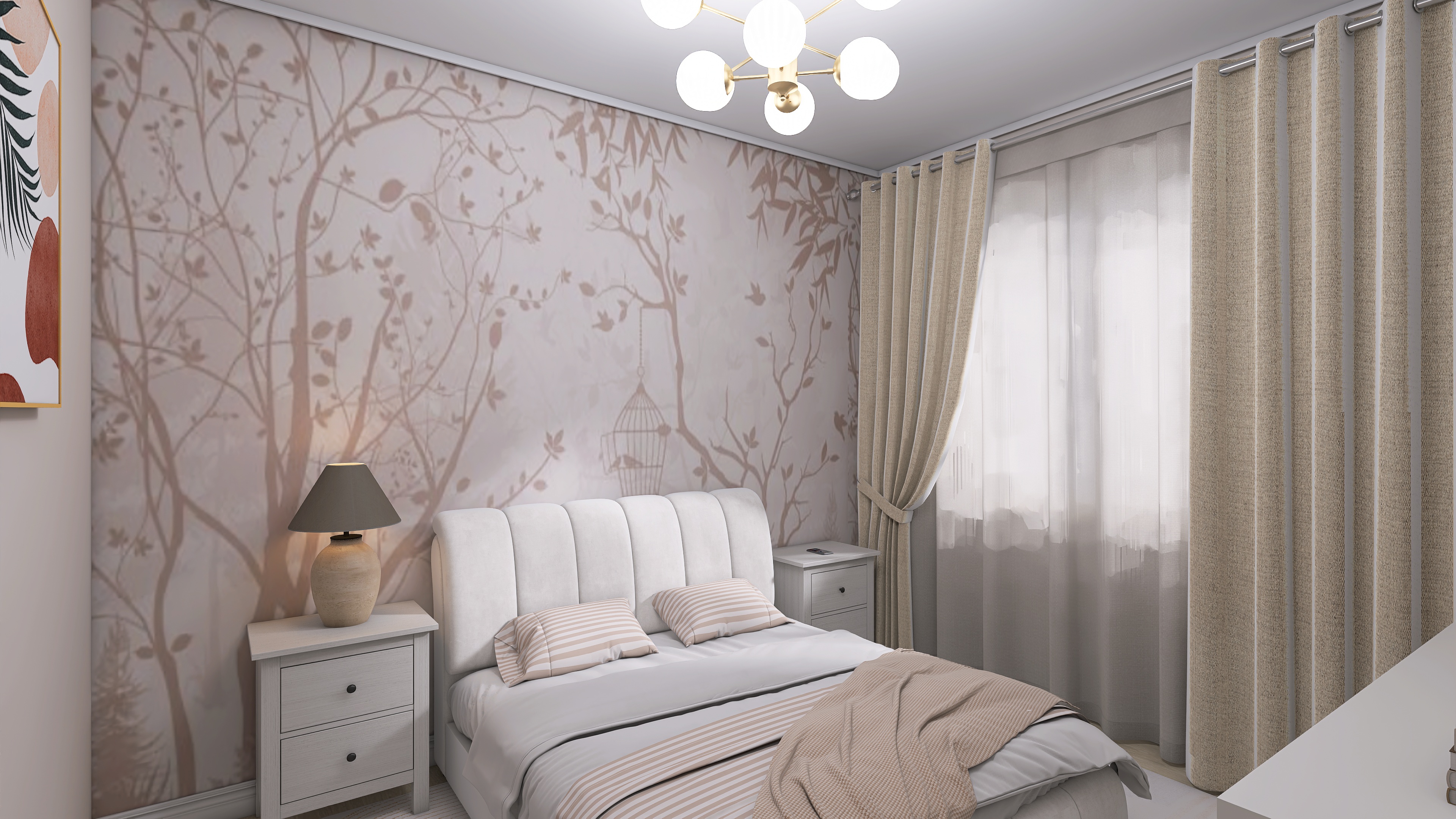 Dormitor matrimonial modern cald