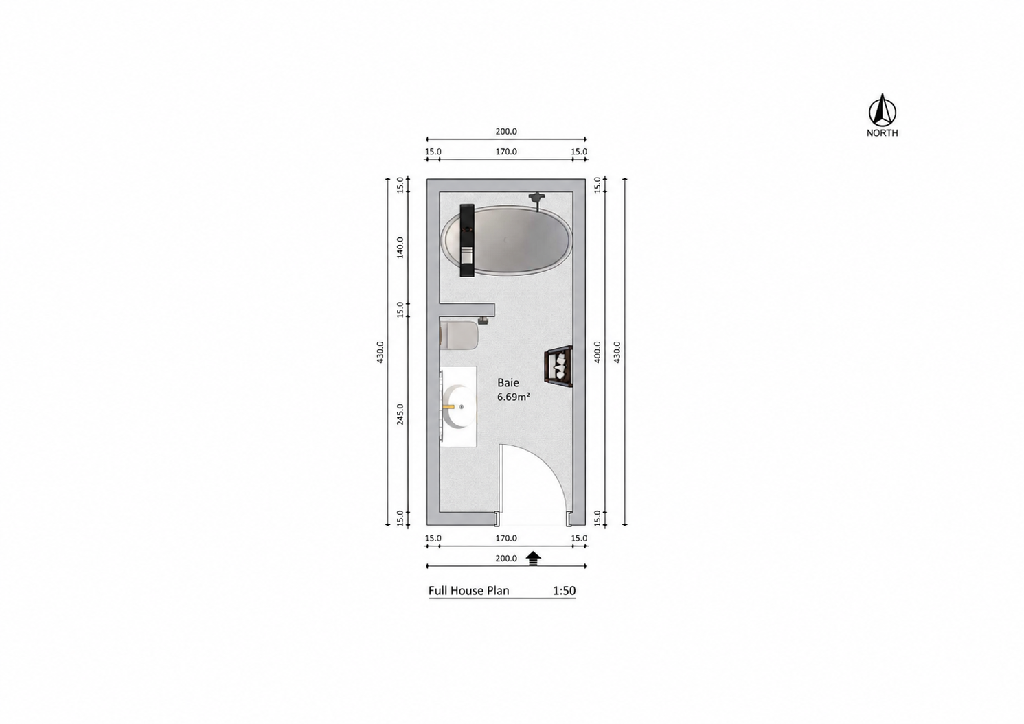Plan mobilare — Baie – Petrol & Bordo