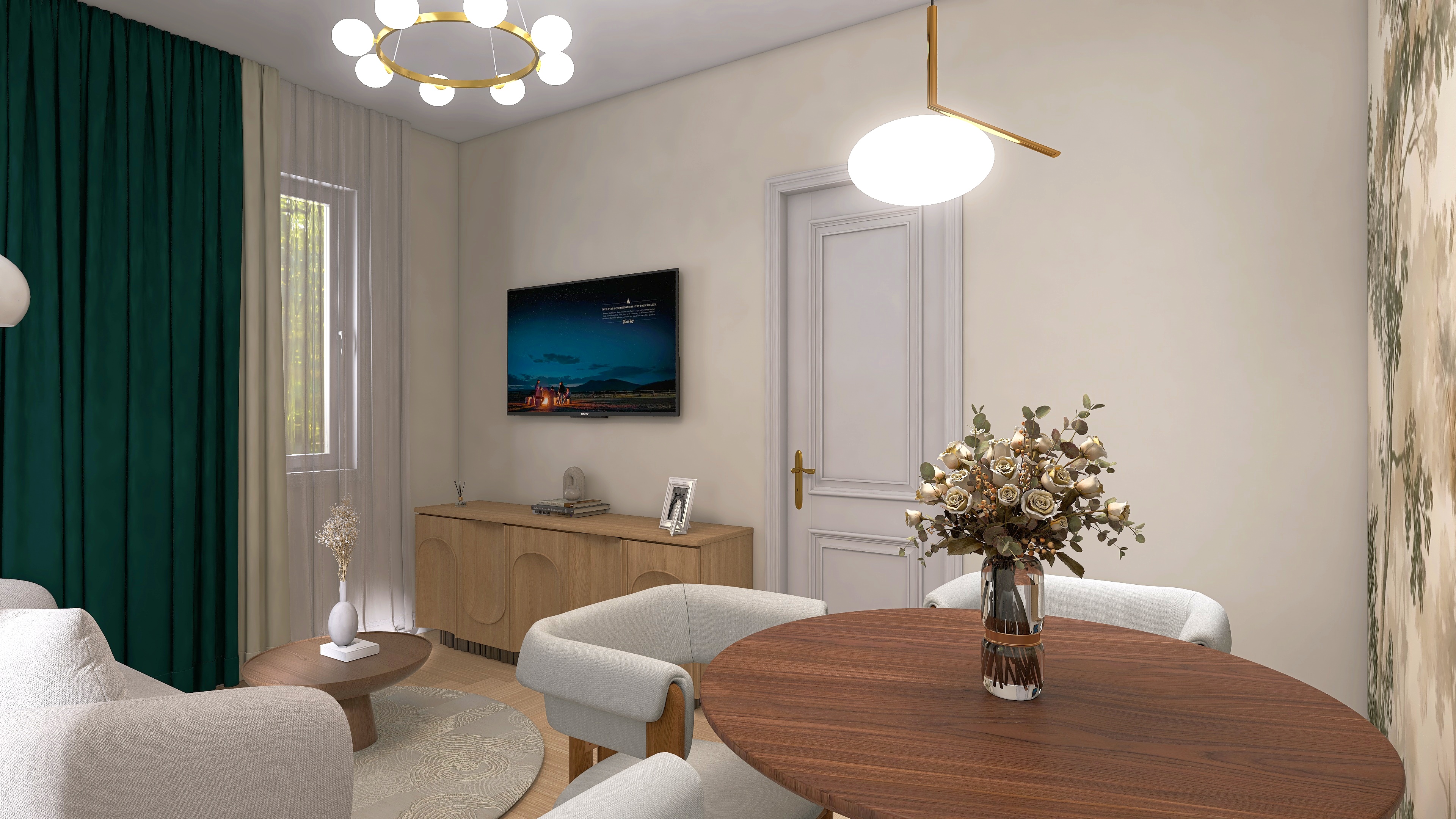 Living în tonuri naturale